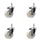 Service Caster 4 Nylon Wheel Swivel 7/16'' Grip Ring Stem Caster Set, 4PK SCC-GR20S414-NYS-716138-4 - alternate 1